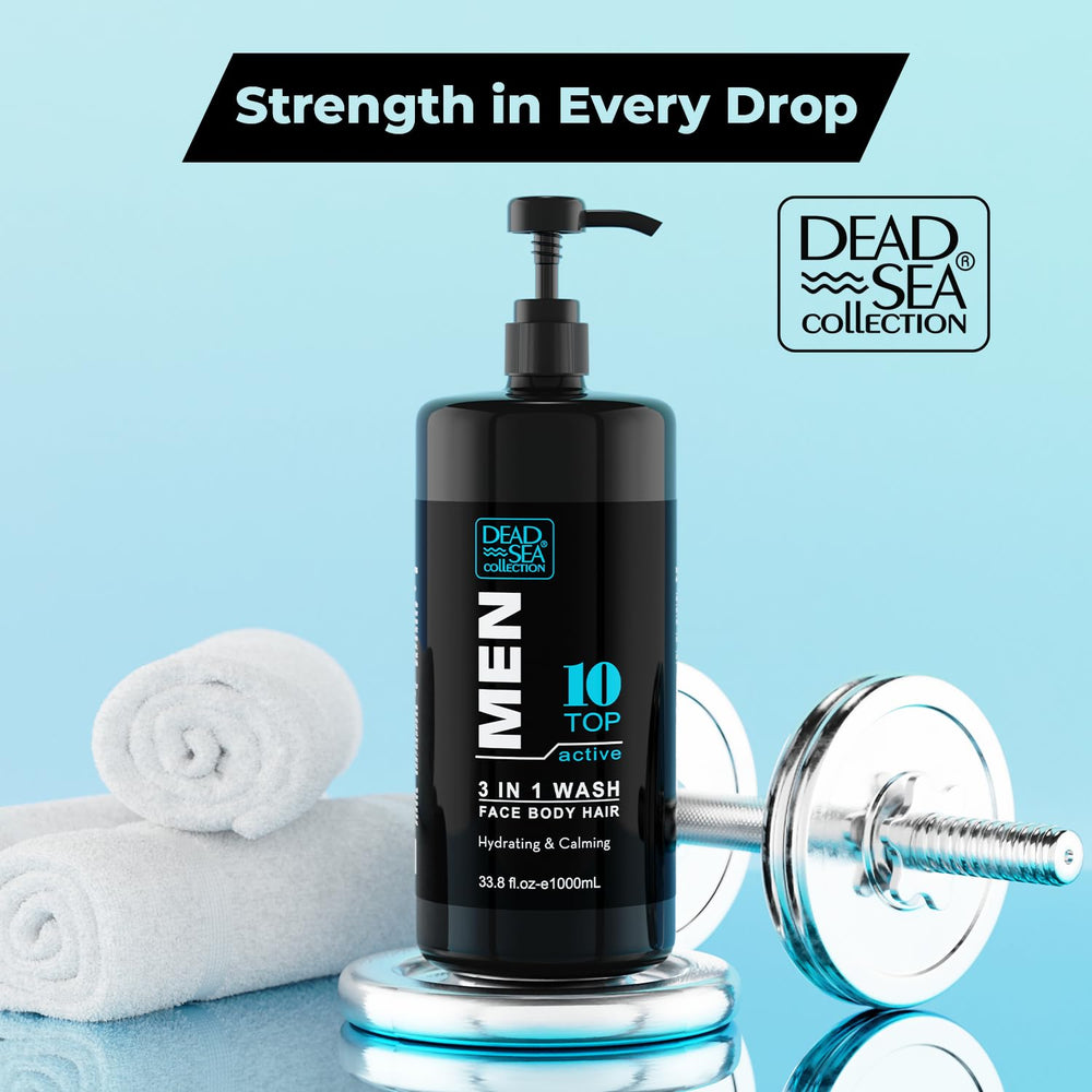 Lot de deux bouteilles Dead Sea Collection, solution tout-en-un pour corps, cheveux et visage
