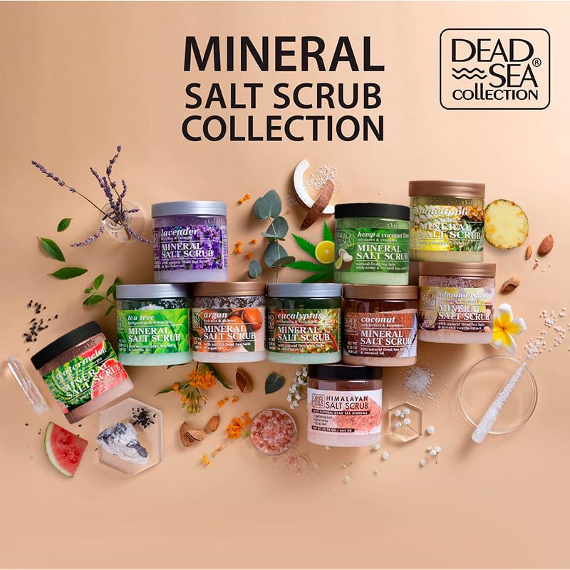 Dead Sea Collection packaging recyclable utilisé pour une routine beauté durable.