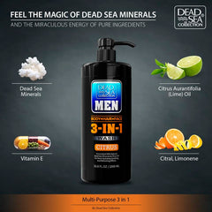 Dead Sea Collection – shampoing tout-en-un, cheveux souples et faciles à coiffer.