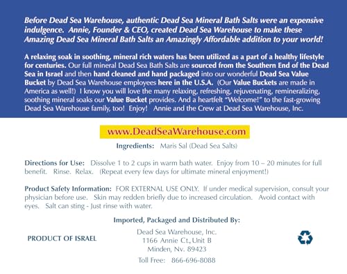 Dead Sea Warehouse Bain detoxifiant revitalise la peau.