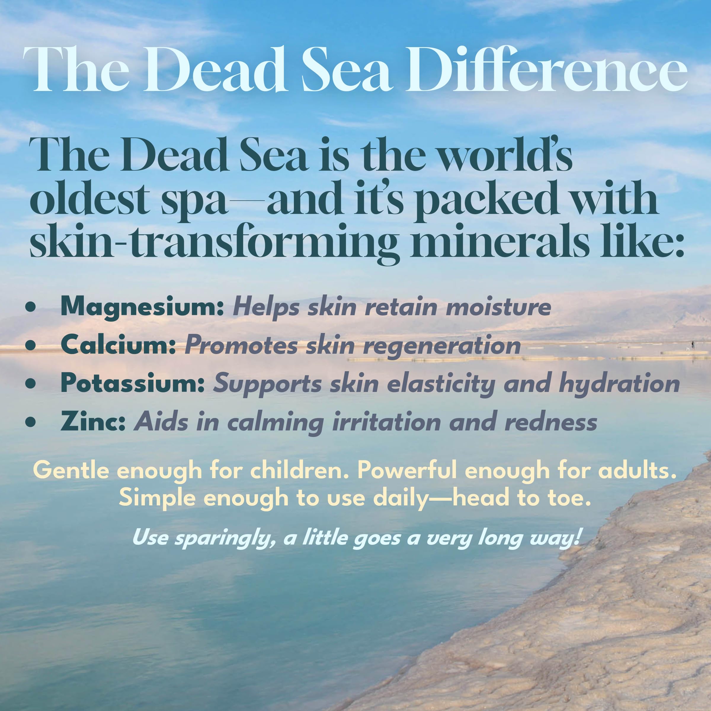 Dead Sea Warehouse minéraux marins, équilibre cutané et éclat naturel.