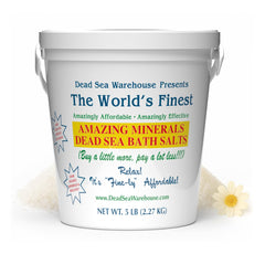 Dead Sea Warehouse Sels de bain minéraux favorisant la relaxation.