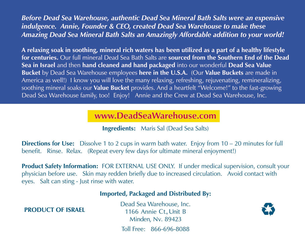 Dead Sea Warehouse: sels de mer pour le bien-être quotidien.