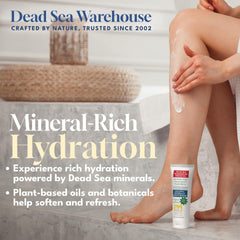 Dead Sea Warehouse texture crème, absorption rapide sans fini gras.