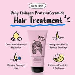 DEAR HAIR Soin quotidien, application facile, demelage facilite apres utilisation.