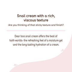 DEARBOO lightweight hydration cream on skin—non-greasy feel ideal for most skin types.