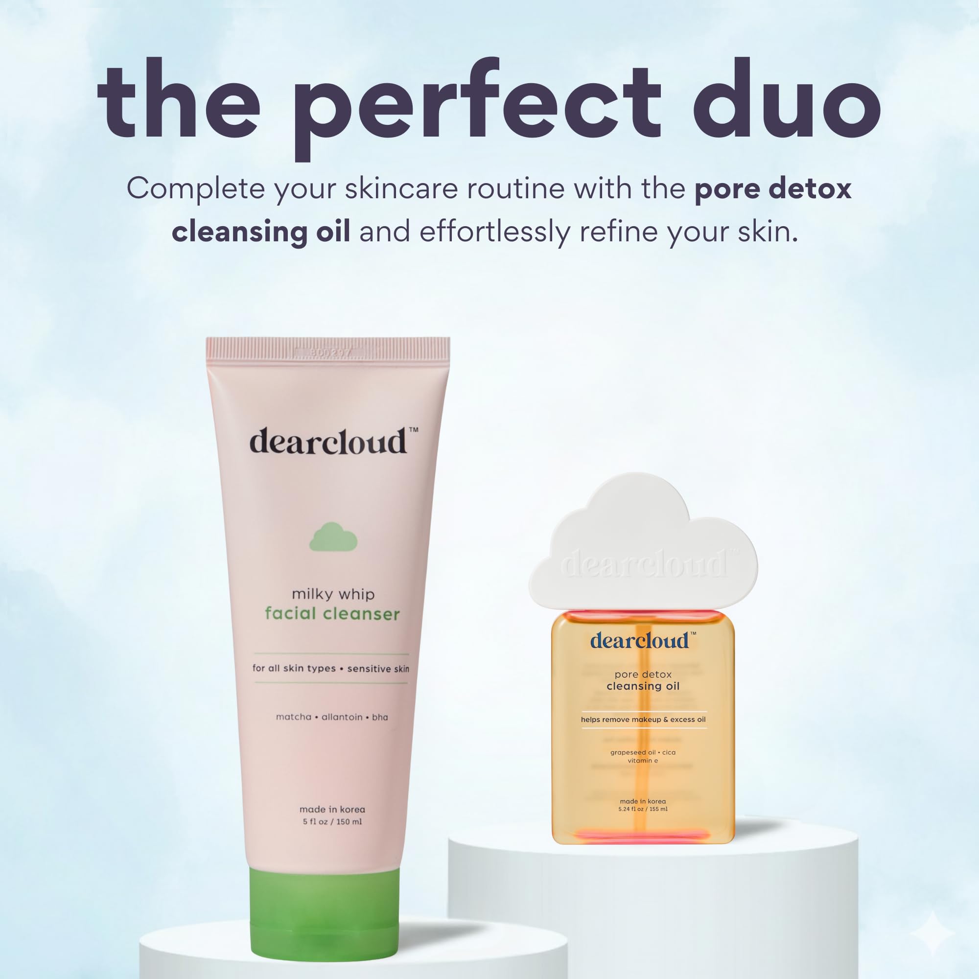 Dearcloud Matcha Green Tea — brillance naturelle et teint frais.