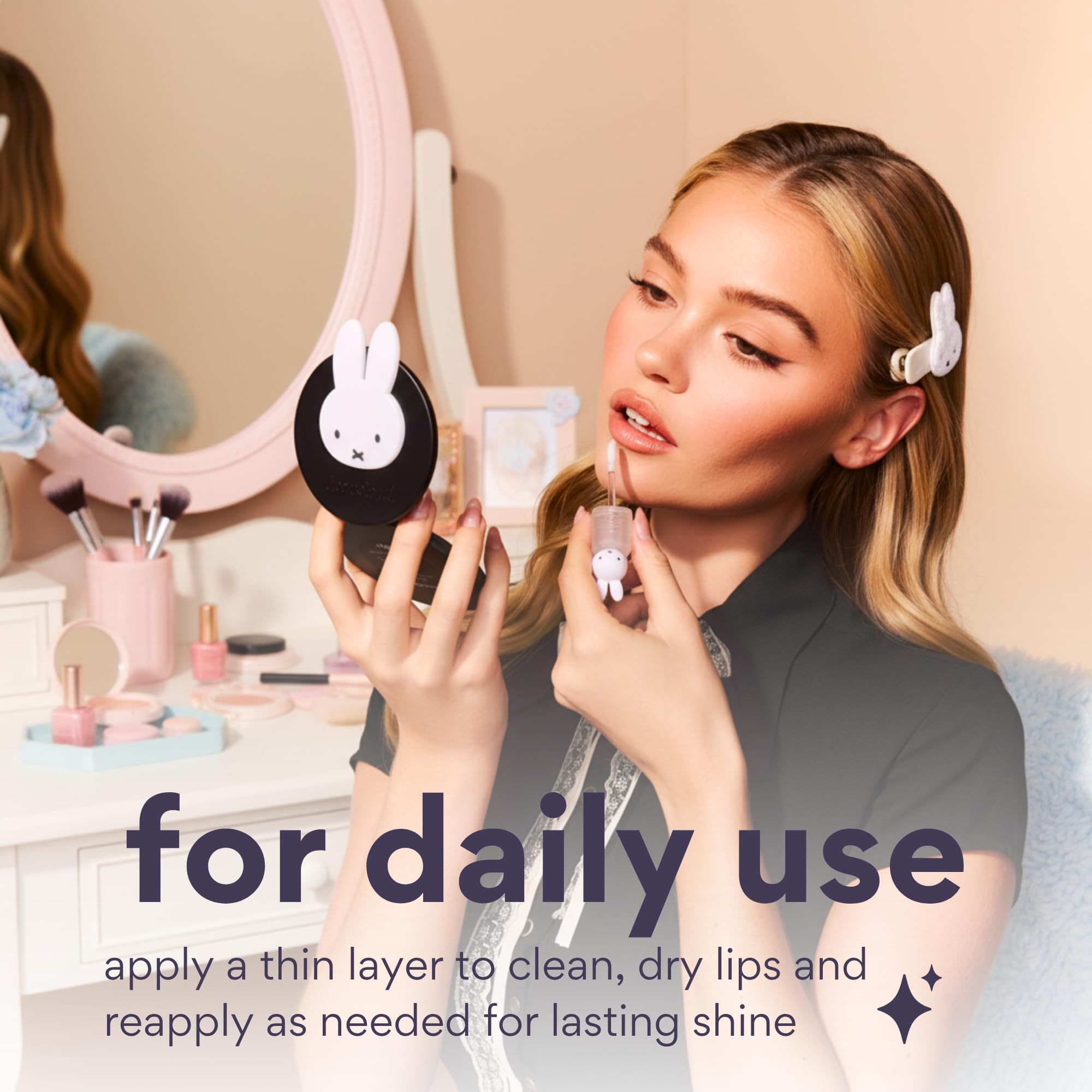 Dearcloud Miffy Lip Serum Jelly ingrédients végétaux pour soin doux et efficace.