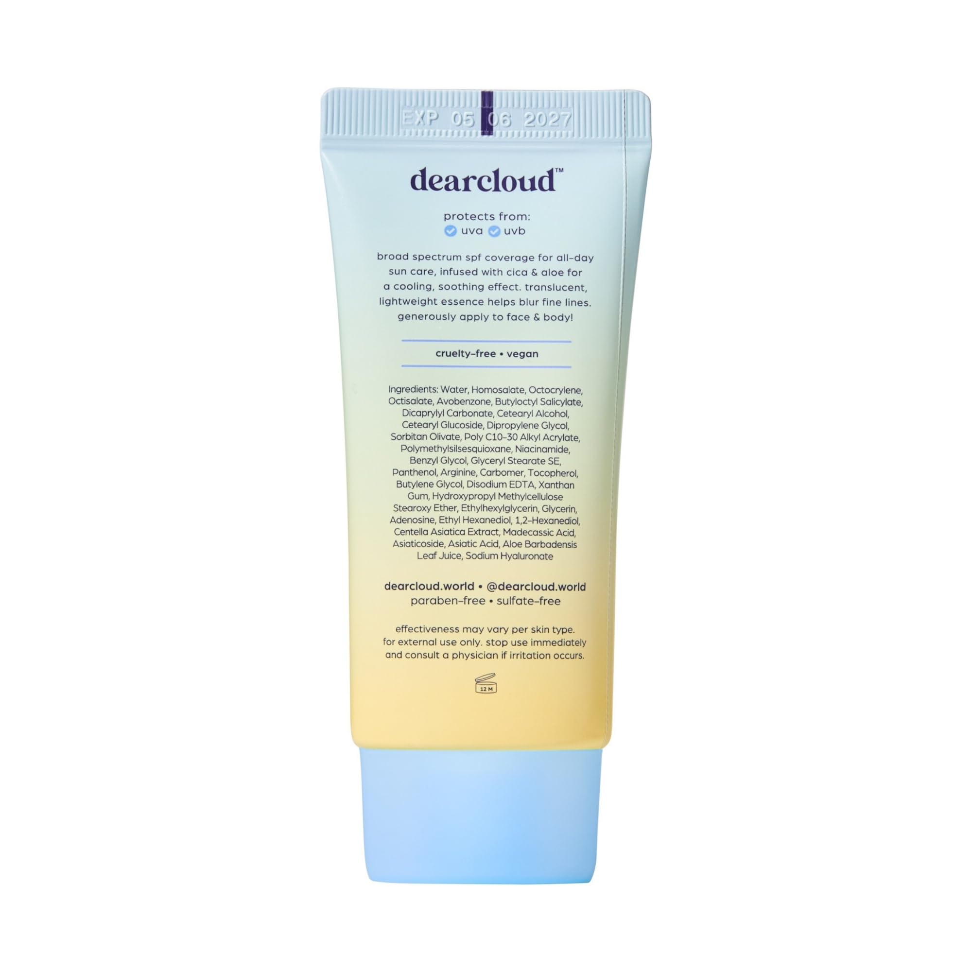 Dearcloud Tone Blur Essence demonstration application soin avant et apres maquillage.