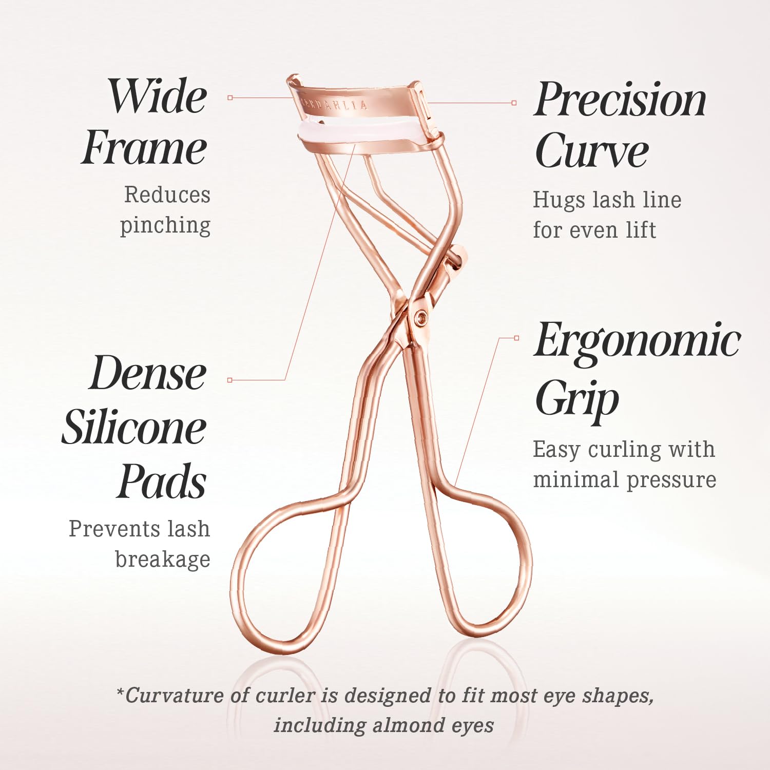 DEARDAHLIA Curleur de cils prise ergonomique et confortable pour un contrôle précis