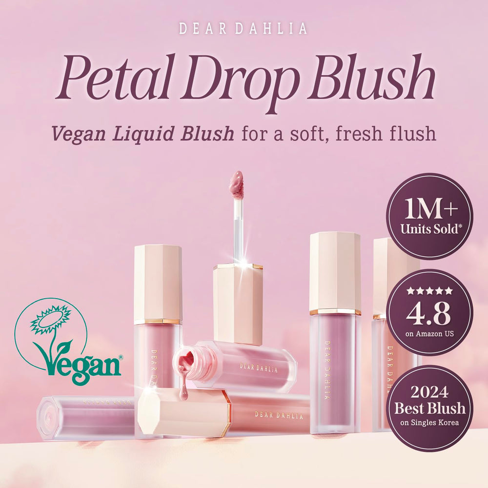 Texture légère Petal Drop Blush Barely facilitant le mélange sur la peau.