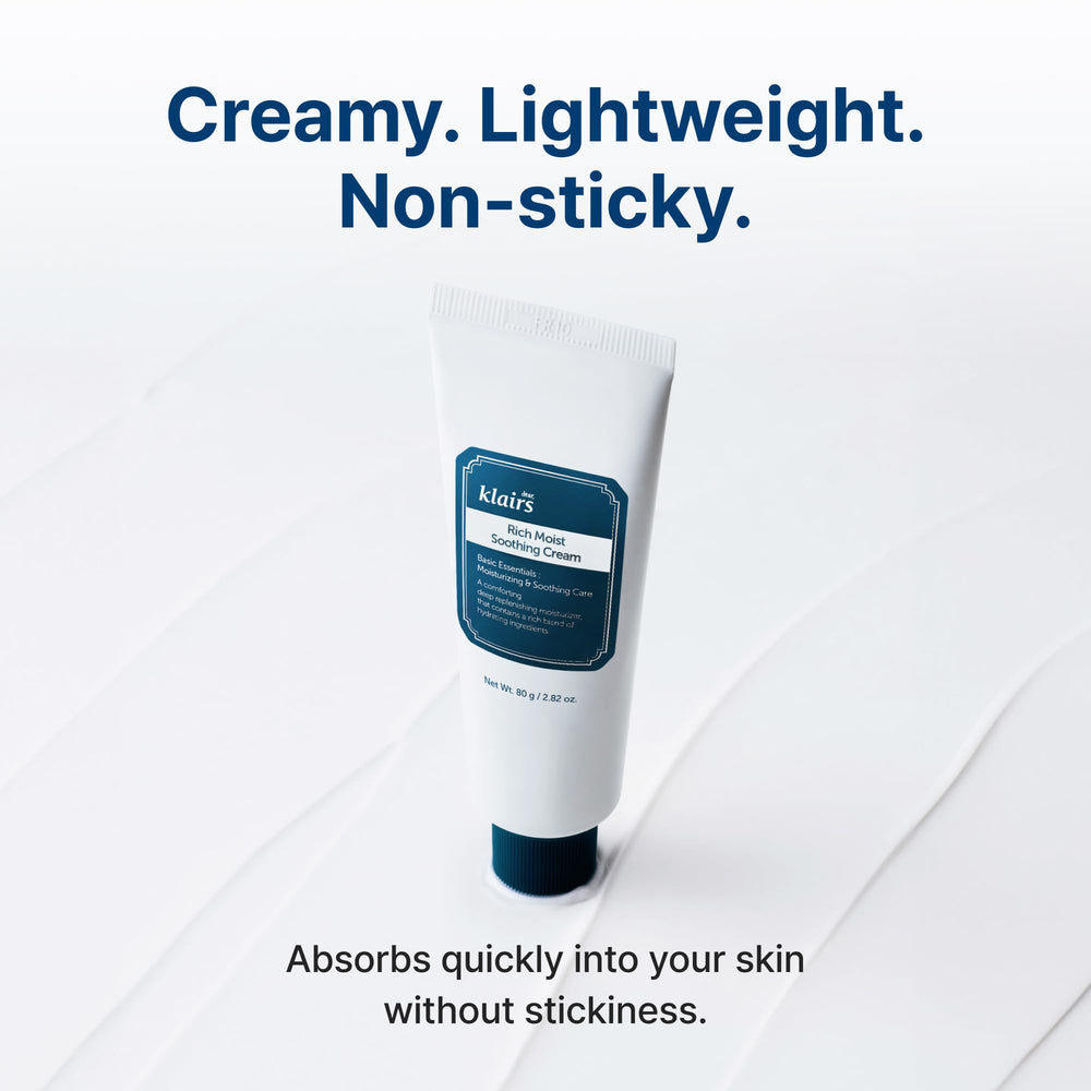 DearKlairs Rich Moist Soothing Cream - Centella asiatica: soin apaisant pour irritations.