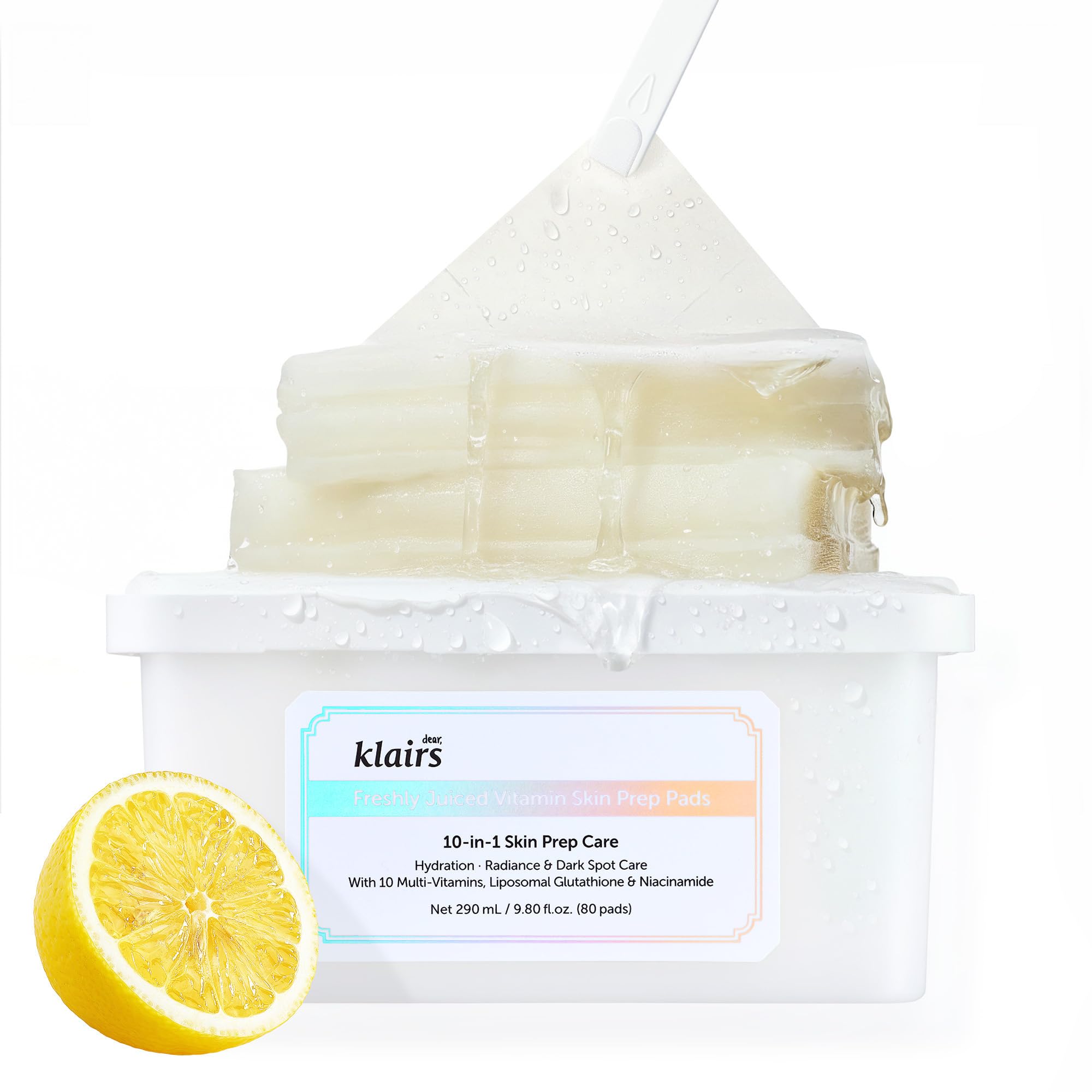 DearKlairs tampons tonifiants frais préparent le teint pour un maquillage durable