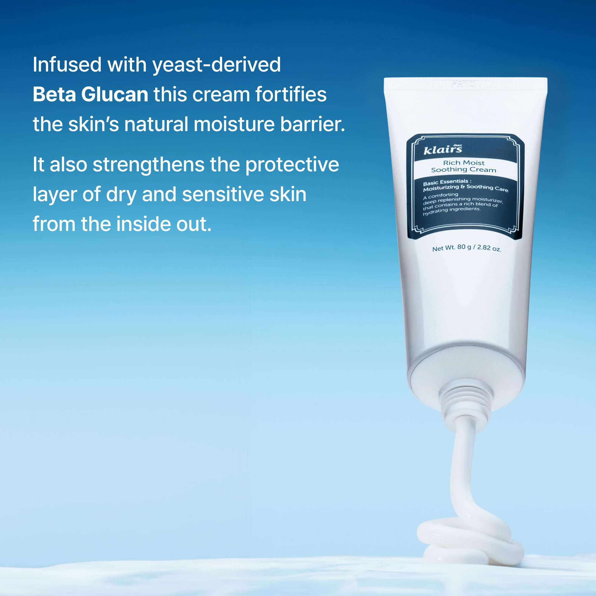 DearKlairs Rich Moist Soothing Cream - Étiquette végane: transparence et douceur.