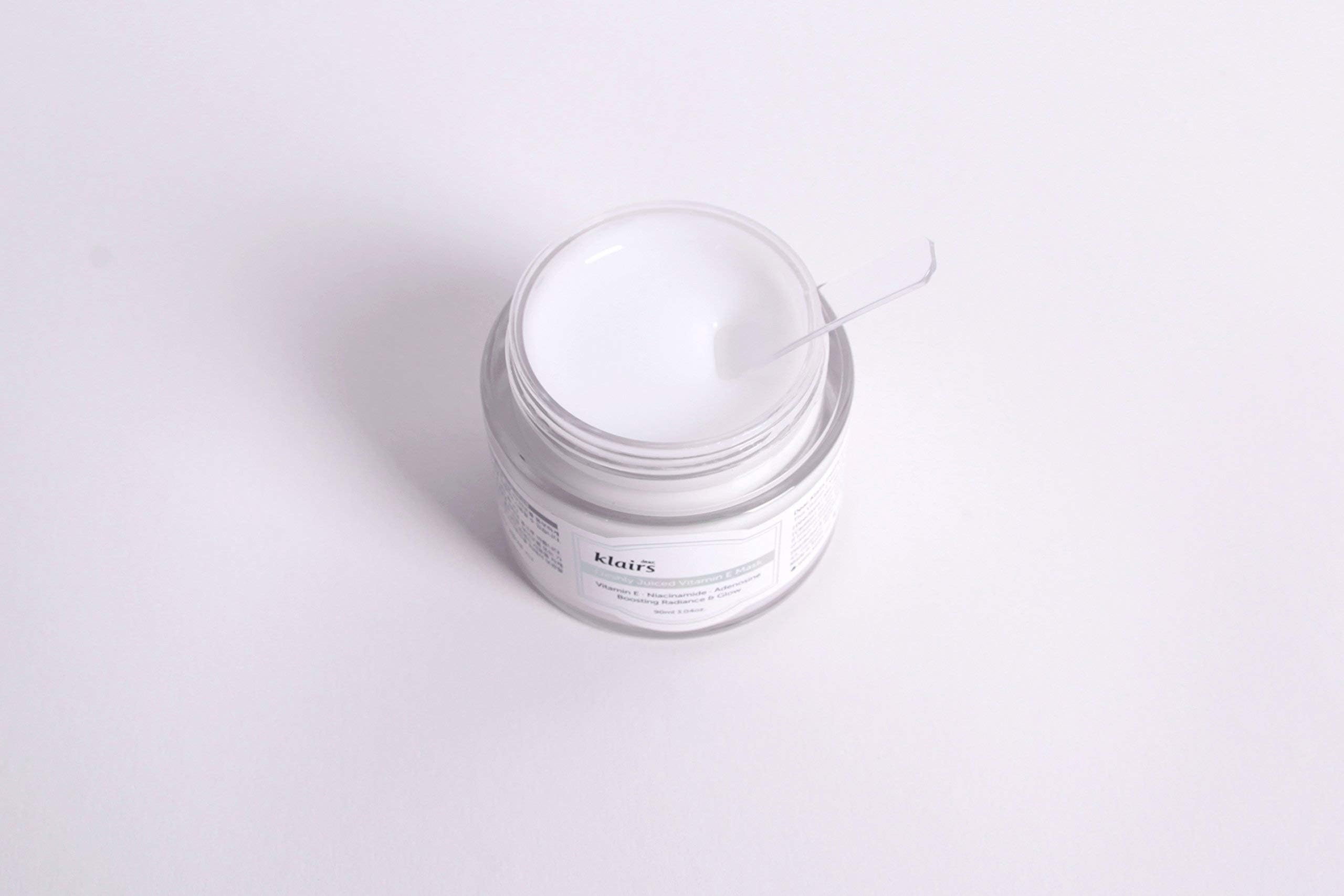 DearKlairs Masque Vitamine E application Nuit, soin régénérant.