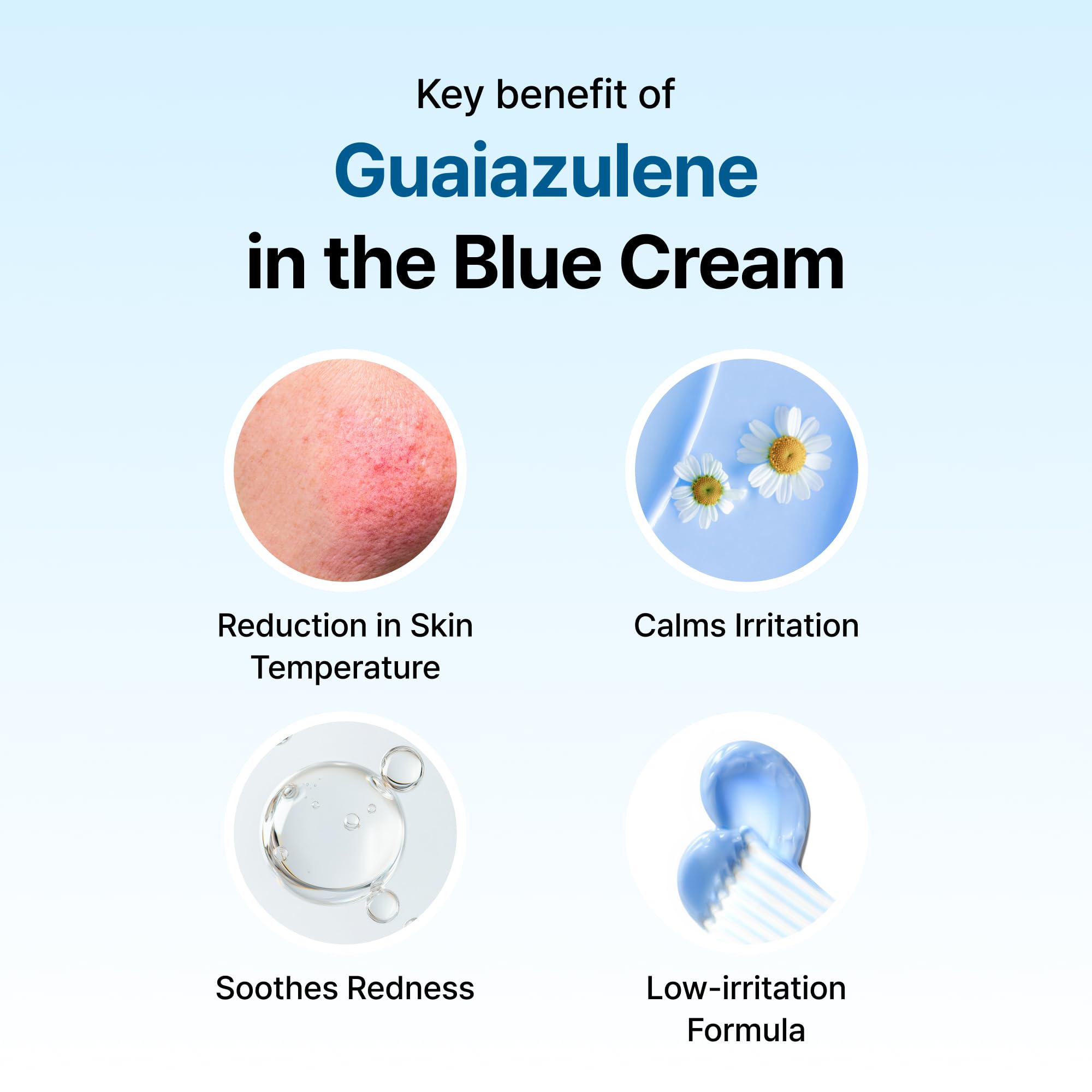 Guaiazulène de DearKlairs Midnight Blue Calming Cream apaise les rougeurs