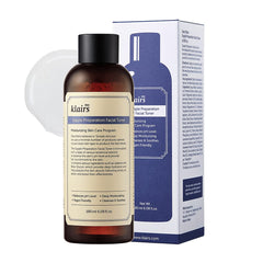 DearKlairs Toner équilibre pH bouteille, peau équilibrée et hydratée.