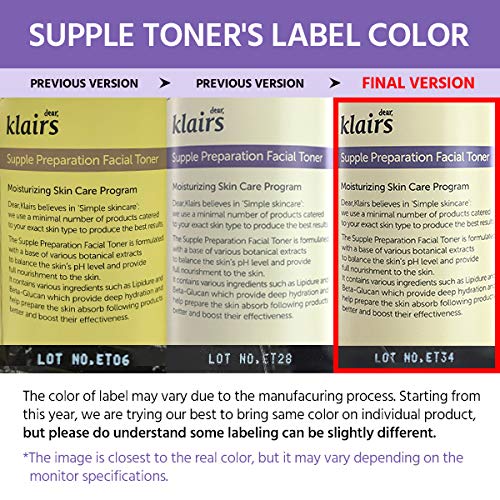 DearKlairs Toner formule naturelle apaisante bouteille, ingrédients naturels apaisants.