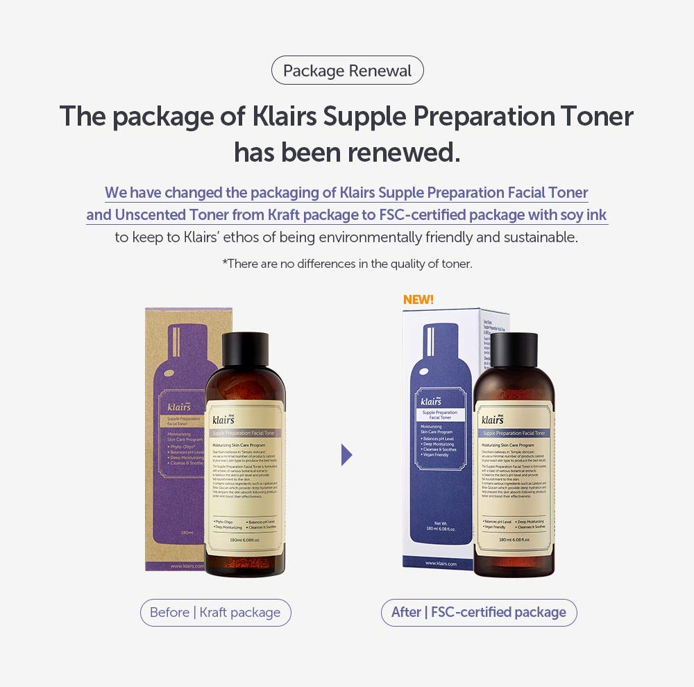 DearKlairs Toner lipidure 4e génération bouteille, hydratation durable améliorée.
