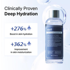 DearKlairs tonique sans parfum – hydratation immédiate sur la peau.