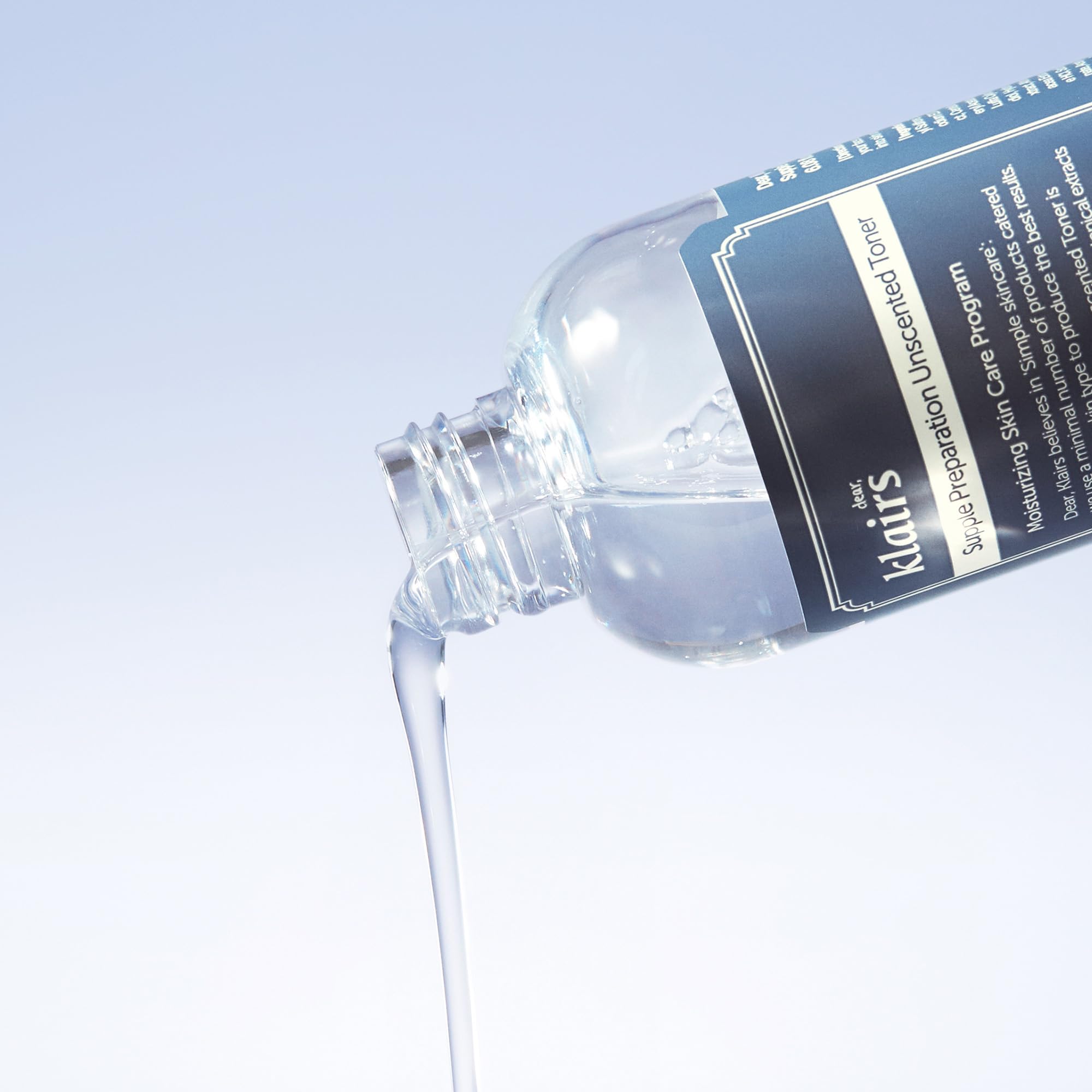 DearKlairs tonique sans parfum – sans alcool et convient peaux sensibles.