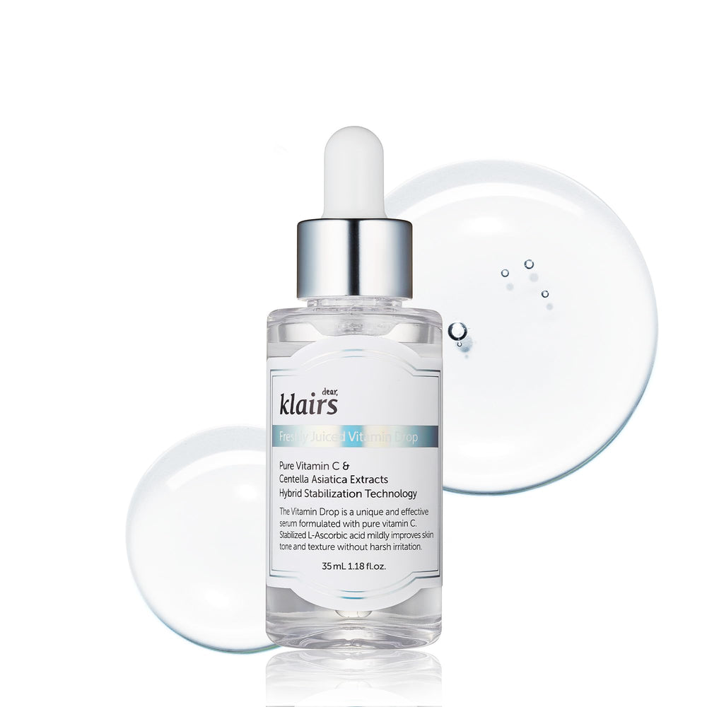 DearKlairs Vitamine C sérum, bouteille : éclat visuel et peau rafraîchie dès l’application