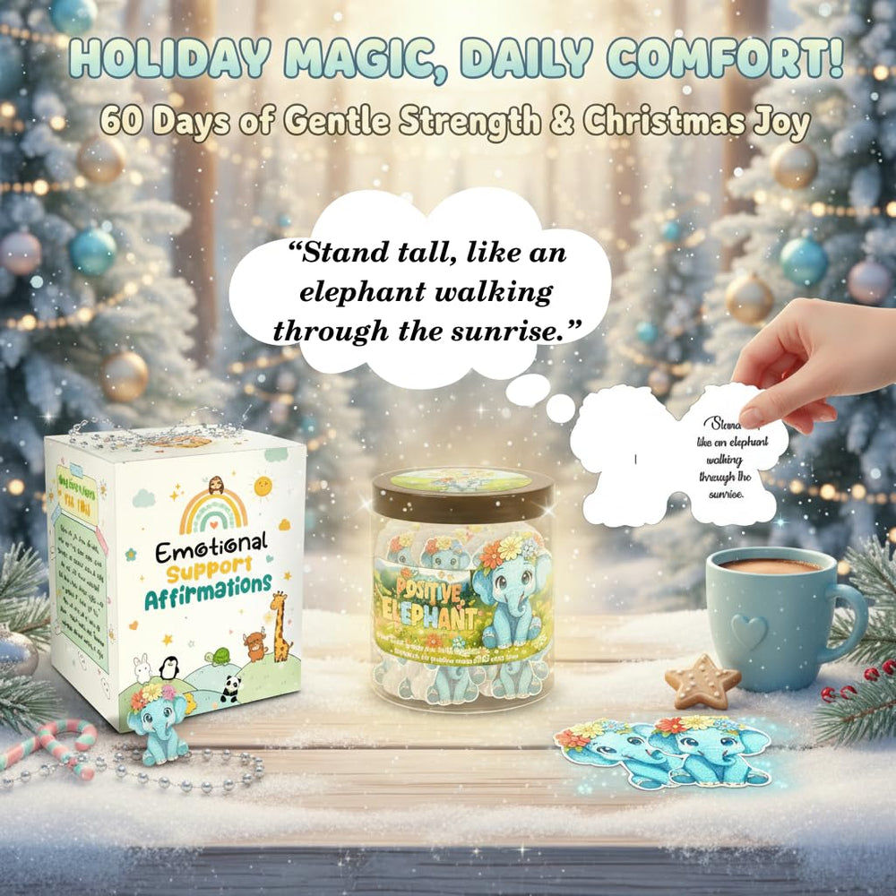 DEARMINE Jar affirmations Elephant illustré pour favoriser le calme et la concentration.