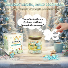 DEARMINE Jar affirmations Elephant illustré pour favoriser le calme et la concentration.