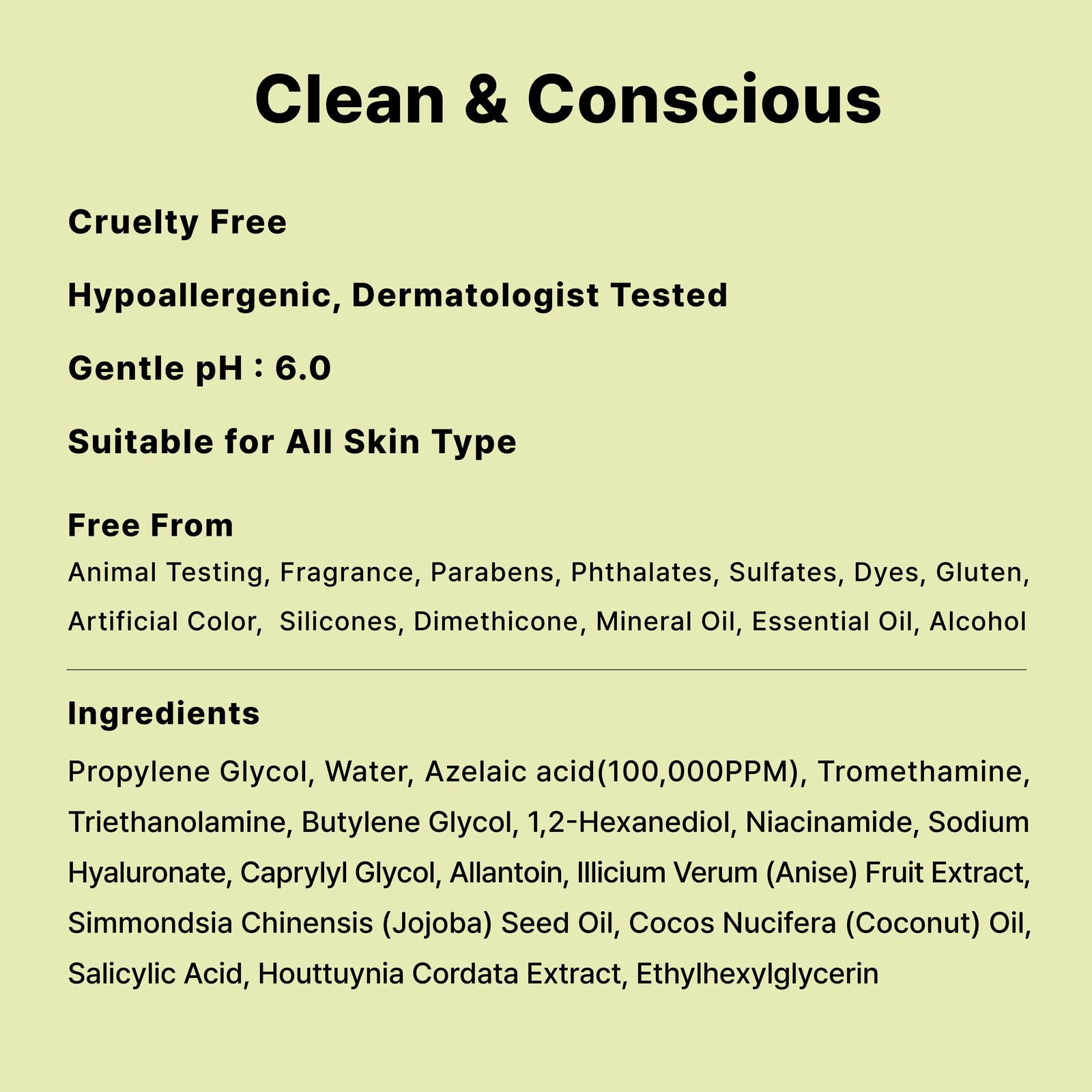 DearMYDEW sérum azélaïque 10% - absorption rapide sans résidus blancs