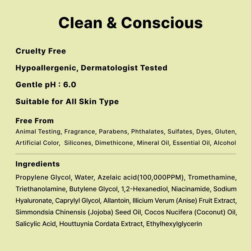 DearMYDEW sérum azélaïque 10% - absorption rapide sans résidus blancs