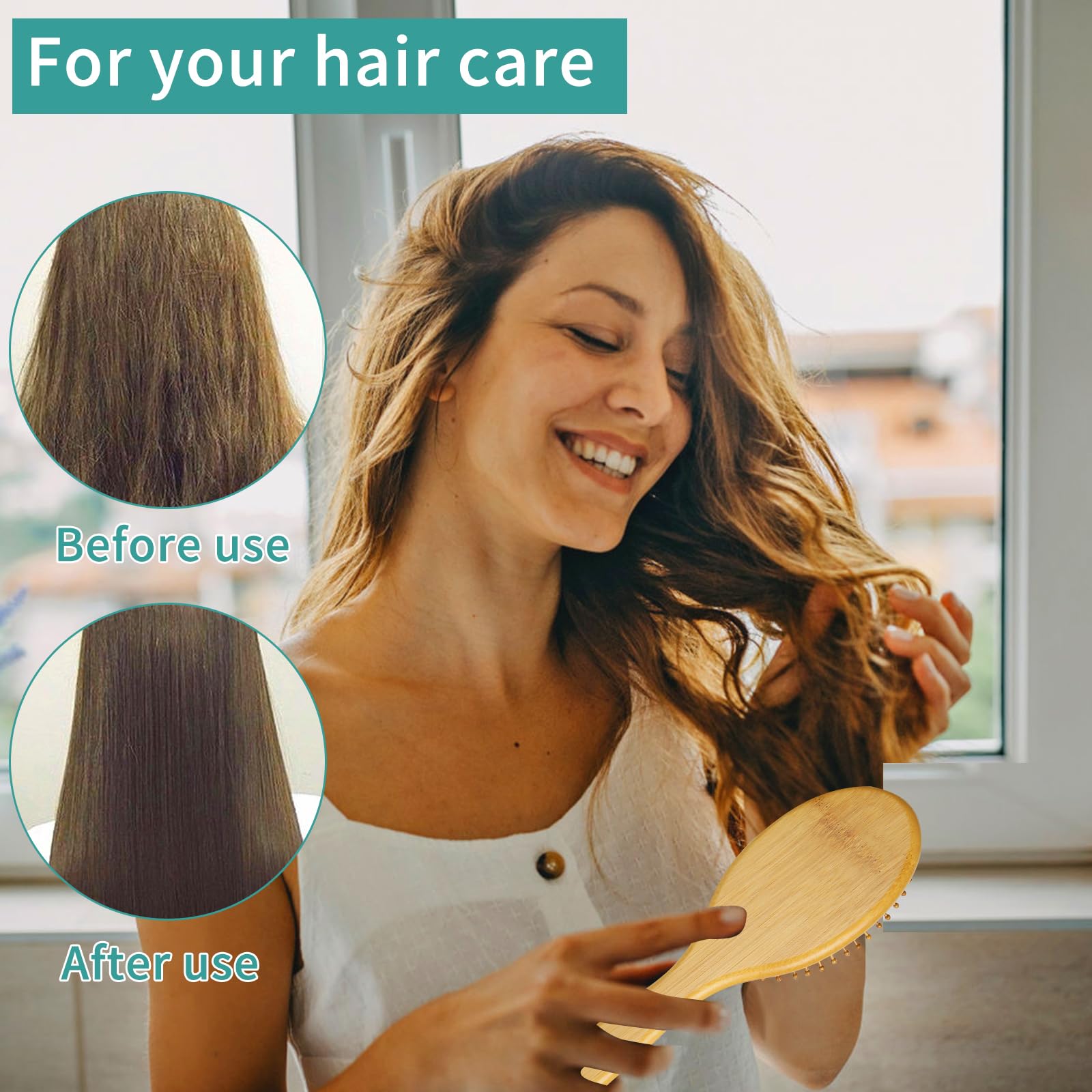 Brosse DEBETOOL compacte en bambou idéale pour les voyages et les déplacements.