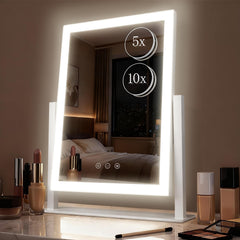 Miroir DECADENCE avec LED et grand miroir pour maquillage précis.