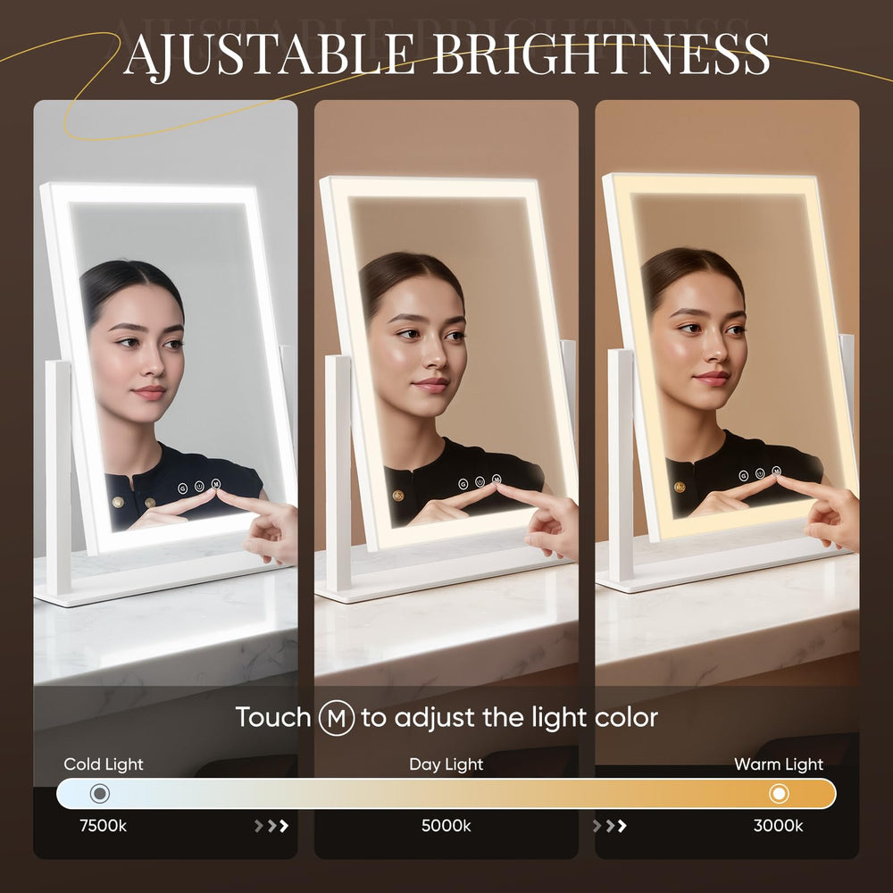 Loupe amovible 10x et 5x sur le miroir DECADENCE pour détails fins.