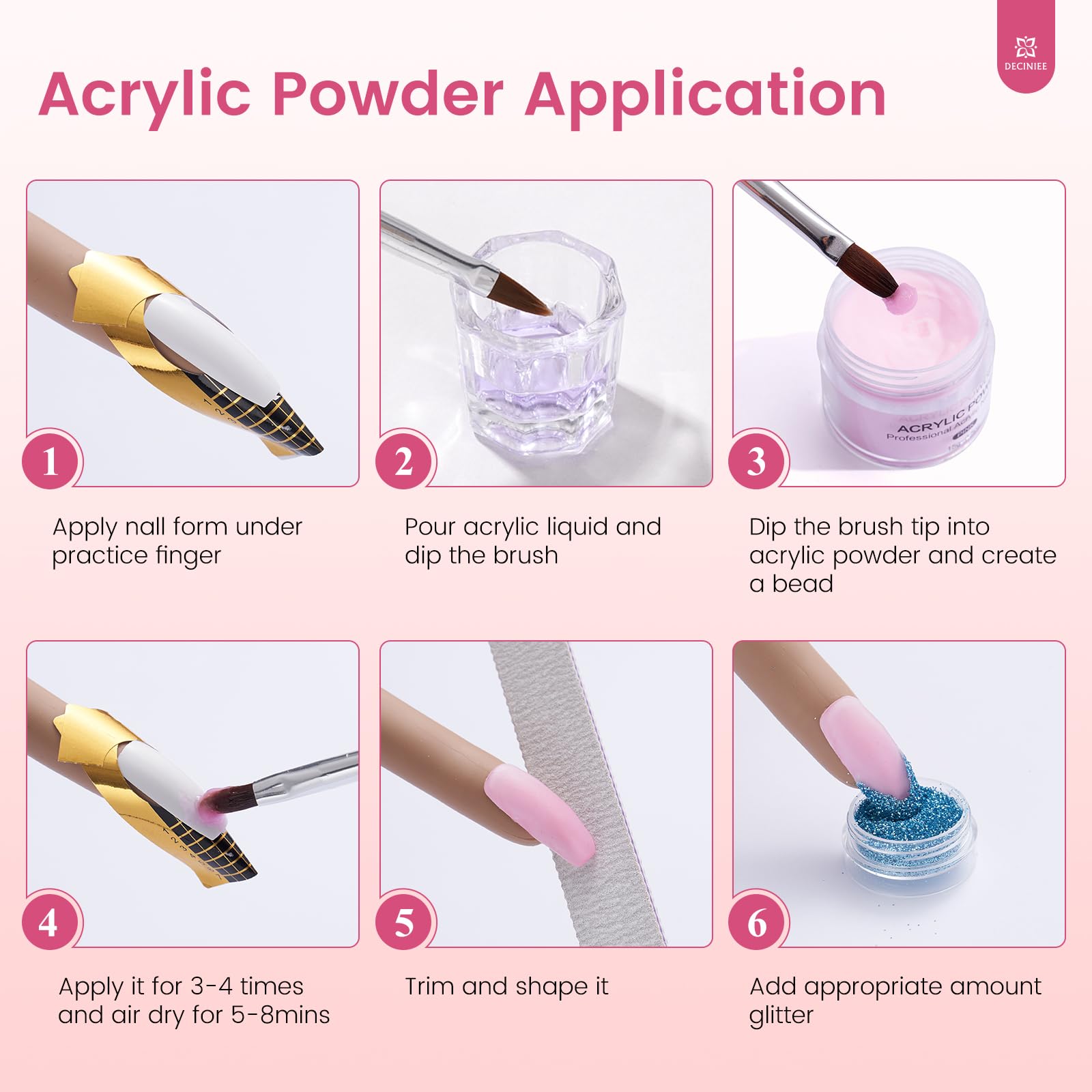 Deciniee coffret-outils manicure bricolage: coffret cadeau idéal pour DIY manucure.