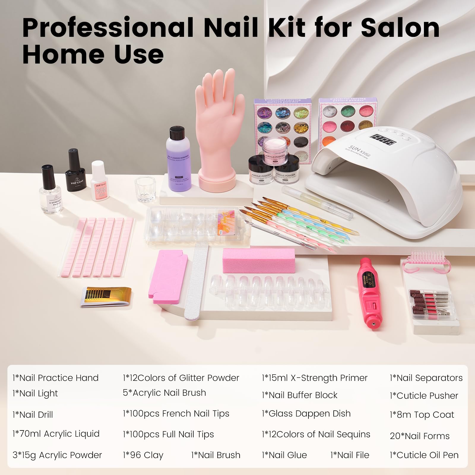 Déciniee drill-accessoires: outil polyvalent pour limer et façonner les ongles.