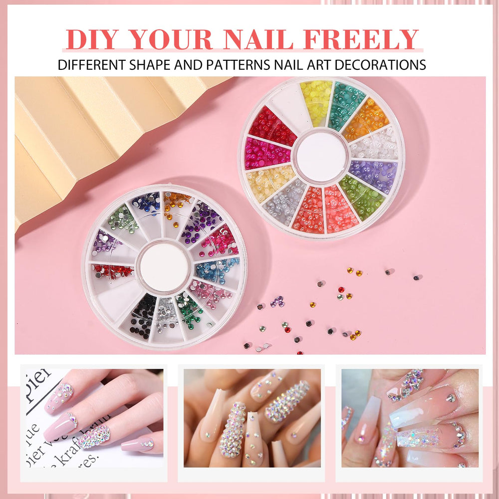 Déciniee accessoires-pierres-rhinestones, éléments décoratifs pour ongles scintillants.