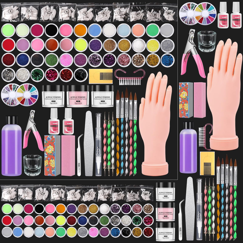 Kit Déciniee main-pratique-acrylique, main d'entraînement pour s'exercer sur les ongles.