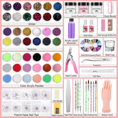 Déciniee poudre-acrylique-pink, poudre rose durable pour finitions faciles.