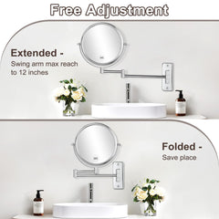 DECLUTTR miroir chrome fini, design durable et facile a nettoyer.