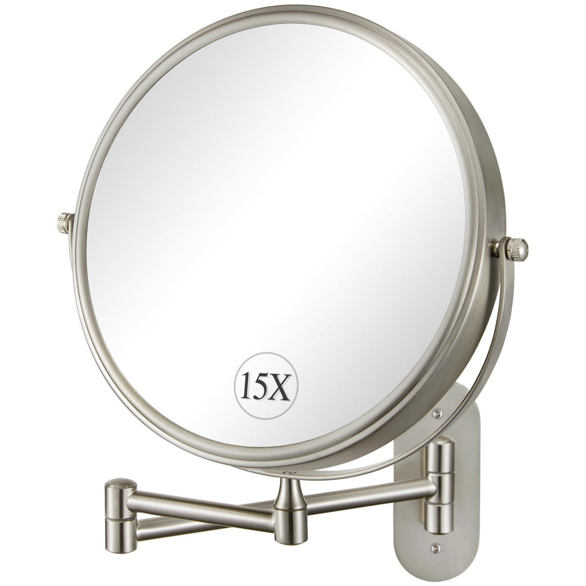 DECLUTTR miroir maquillage double-face 15x pour retouches précises.
