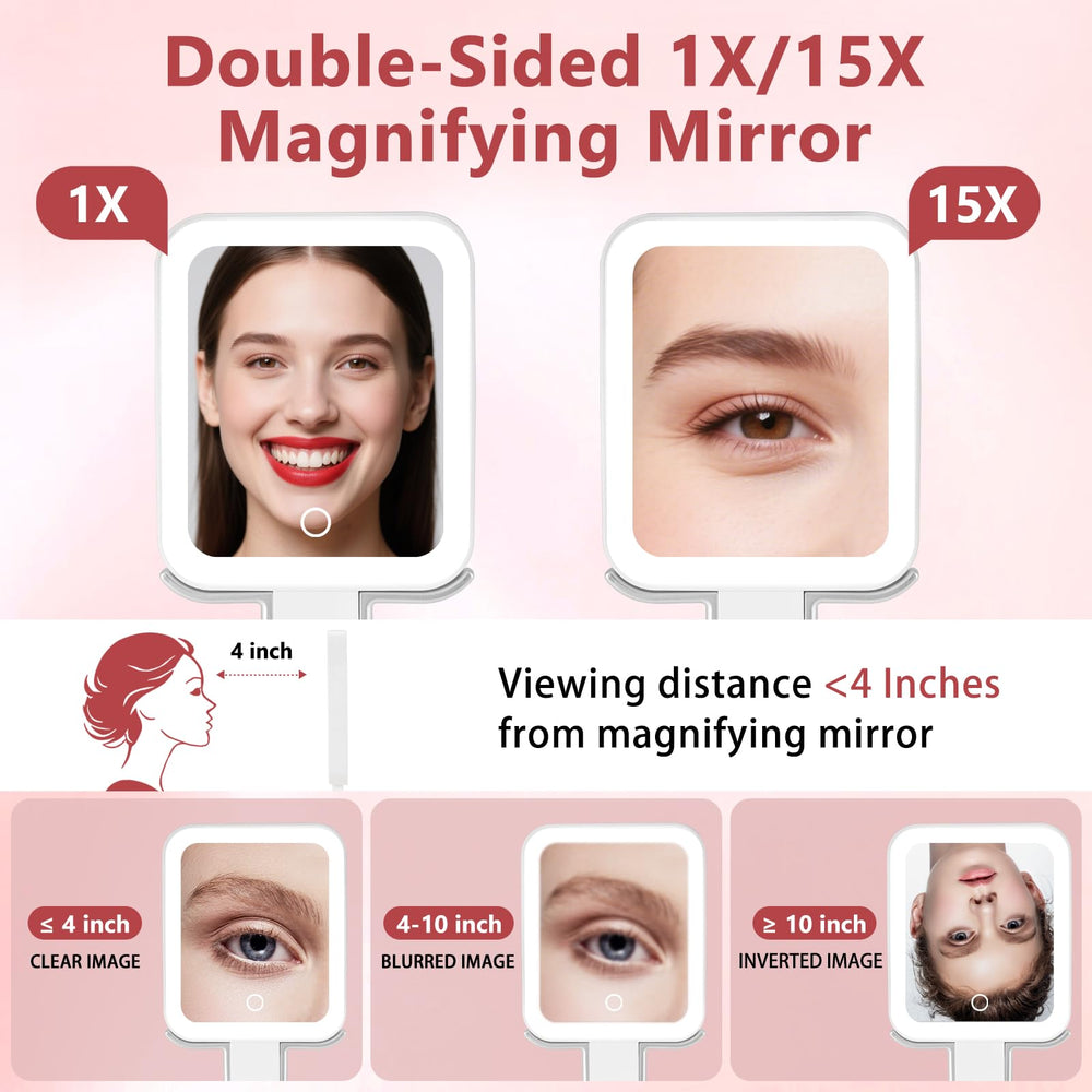 DECLUTTR miroir rechargeable sans piles via USB-C.