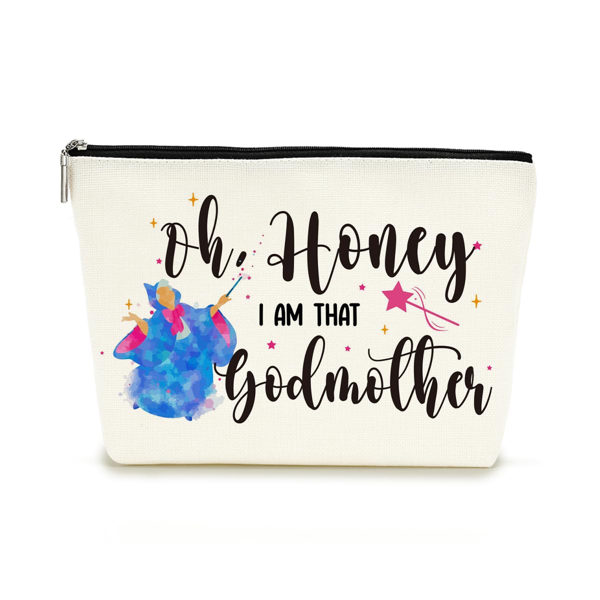 Decohim sac-maquillage impression double-face, rangement élégant pour maquillage et accessoires.