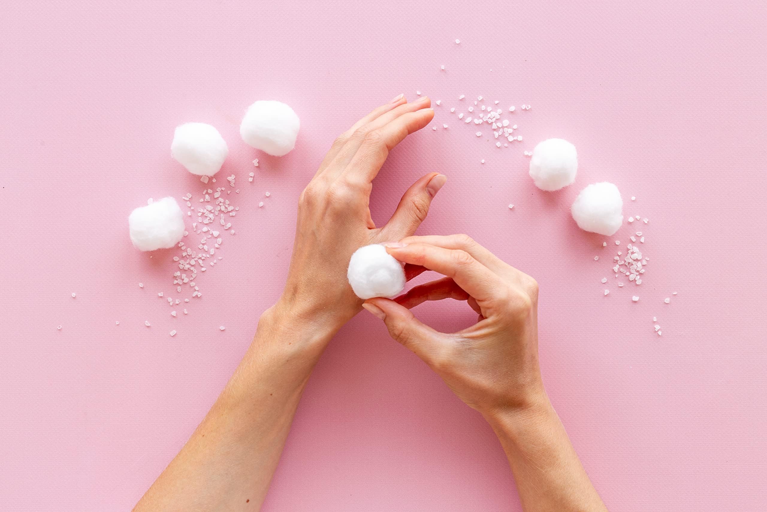 DécorRack boules coton – application lotion-huile, texture qui retient l’actif.