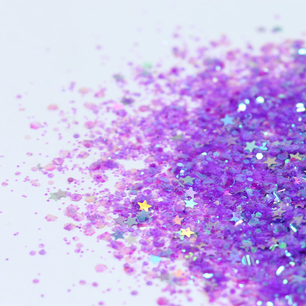 DECOYARDOO paillettes AB violet: éclats colorés et reflets holographiques