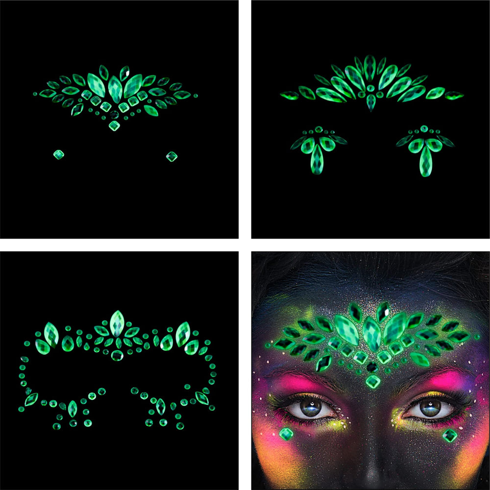 DECOYARDOO cristaux-stickers-yeux-visage pour décorations temporaires faciles