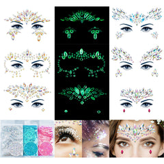 DECOYARDOO face gems lumineux pour maquillage festif et éclat nocturne