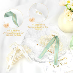 DEEKA pince en perles et ruban blanc avec inscription d'honneur