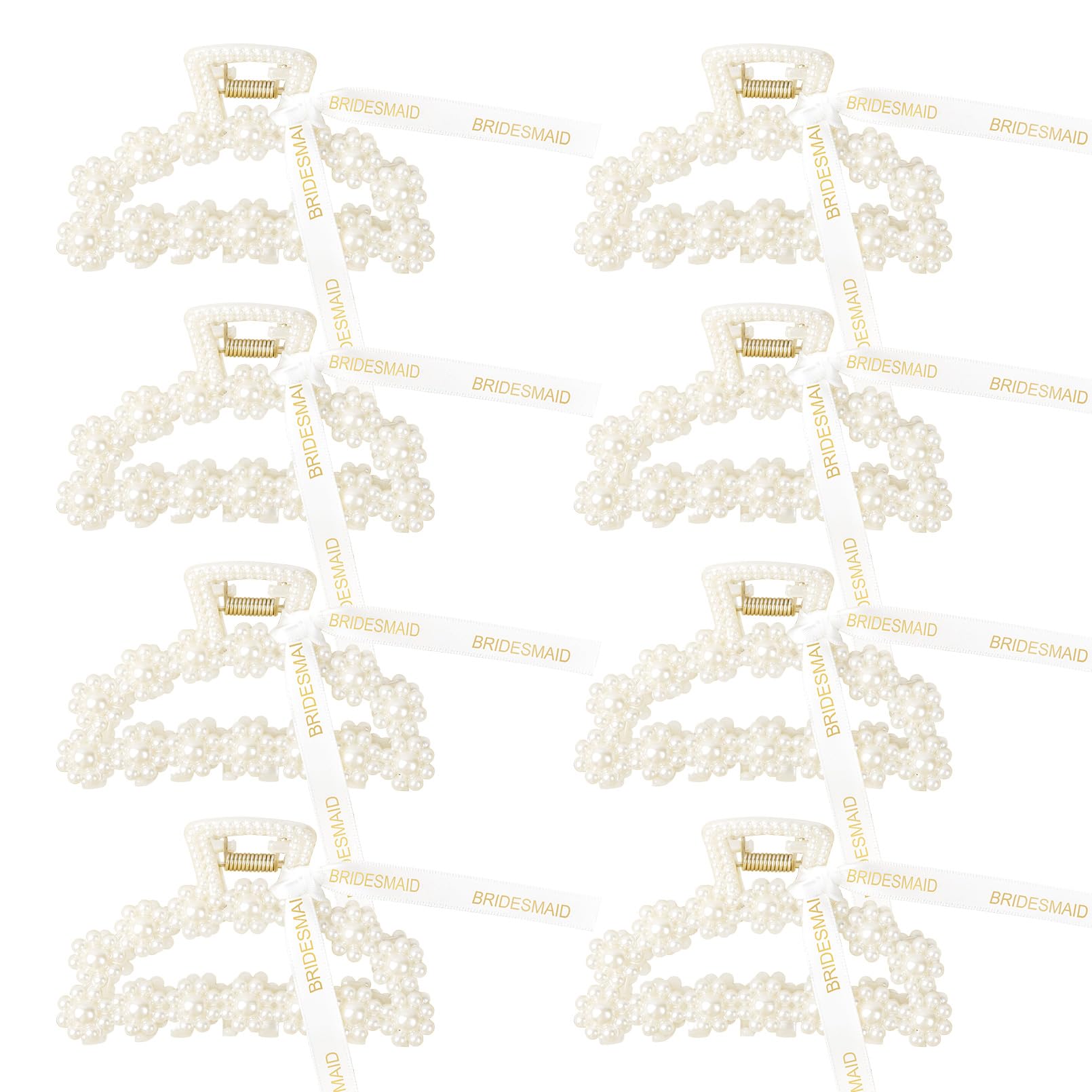 DEEKA clip perles avec ruban pour demoiselles d'honneur, élégant et durable.