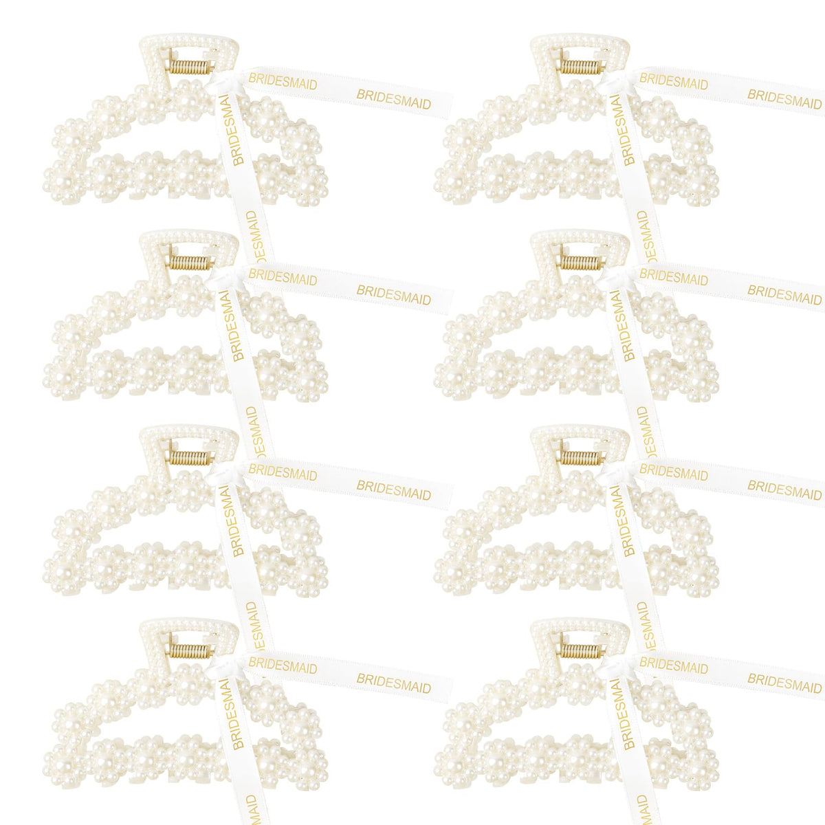 DEEKA clip perles avec ruban pour demoiselles d'honneur, élégant et durable.