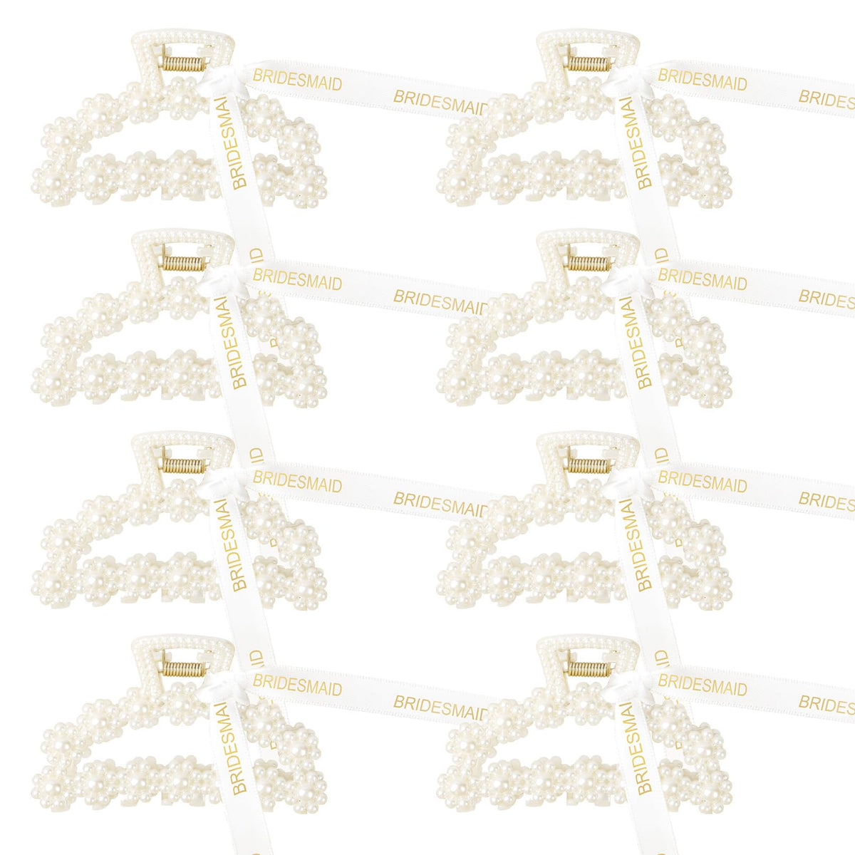 DEEKA pinces-cheveux-perles-ruban-3-pouces, élégant accessoire pour demoiselle d'honneur.